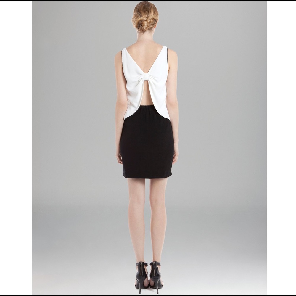 Sandro White/Black Bow Dress (Size 1)